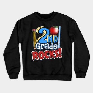 2nd grade rocks Crewneck Sweatshirt